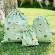 Polyester Pouch Avacado Pattern