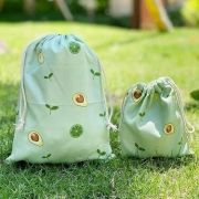 Polyester Pouch Avacado Pattern