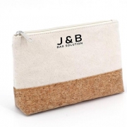 Canvas With Cork Zipper Pouch