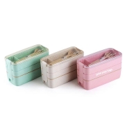 3 Layer Wheat Lunch Box
