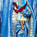 Baju Layang Pengantin Biru Muda Dan Kebaya Labuh Sedondon Untuk Disewa